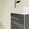 Villeroy and Boch Avento Crystal Grey 360mm Wall Hung Vanity Unit with Right Bowl Basin Standard La