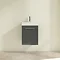 Villeroy and Boch Avento Crystal Grey 450mm Wall Hung 1-Door Vanity Unit Feature Large Image