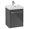 Villeroy and Boch Avento Crystal Grey 450mm Wall Hung 1-Door Vanity Unit Large Image