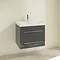 Villeroy and Boch Avento Crystal Grey 650mm Wall Hung 2-Drawer Vanity Unit Profile Large Image