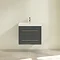 Villeroy and Boch Avento Crystal Grey 650mm Wall Hung 2-Drawer Vanity Unit Feature Large Image
