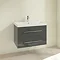 Villeroy and Boch Avento Crystal Grey 800mm Wall Hung 2-Drawer Vanity Unit  Profile Large Image