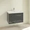 Villeroy and Boch Avento Crystal Grey 800mm Wall Hung 2-Drawer Vanity Unit Profile Large Image