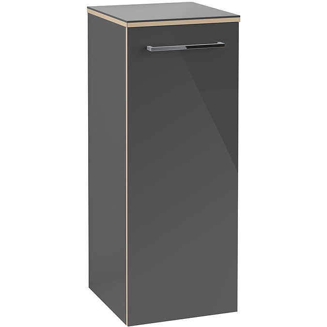 Villeroy and Boch Avento Crystal Grey Wall Hung Side Cabinet Large Image