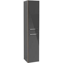 Villeroy and Boch Avento Crystal Grey Wall Hung Tall Cabinet Large Image