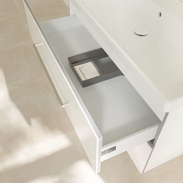 Villeroy and Boch Avento Crystal White 1000mm Wall Hung 2Drawer Double