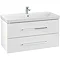 Villeroy and Boch Avento Crystal White 1000mm Wall Hung 2-Drawer Vanity Unit Large Image