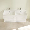 Villeroy and Boch Avento Crystal White 1200mm Wall Hung 4-Drawer Double Vanity Unit  Standard Large 