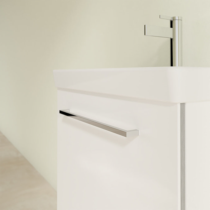 Villeroy and Boch Avento Crystal White 550mm Wall Hung 1-Drawer Vanity Unit  In Bathroom Large Image