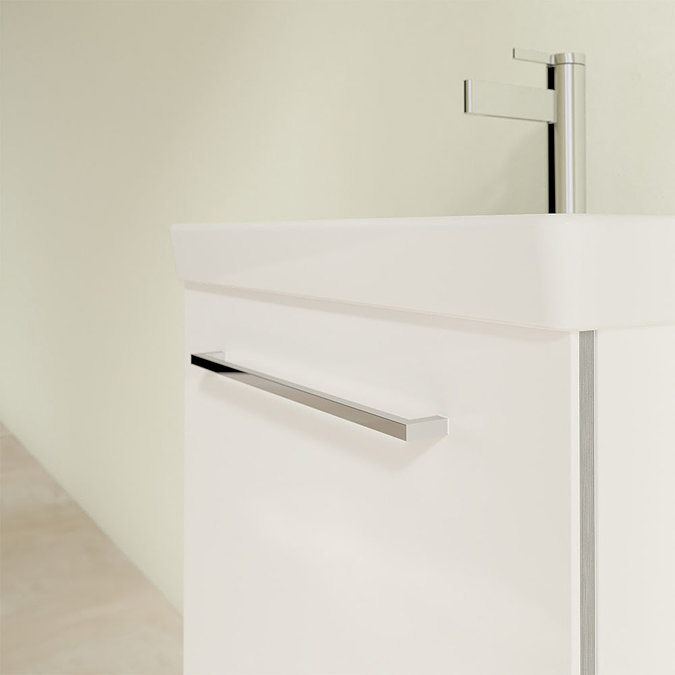 Villeroy and Boch Avento Crystal White 550mm Wall Hung 1-Drawer Vanity Unit In Bathroom Large Image