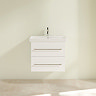 Villeroy and Boch Avento Crystal White 600mm Wall Hung 2-Drawer Vanity Unit  Feature Large Image
