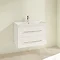 Villeroy and Boch Avento Crystal White 800mm Wall Hung 2-Drawer Vanity Unit  Profile Large Image
