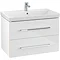 Villeroy and Boch Avento Crystal White 800mm Wall Hung 2-Drawer Vanity Unit Large Image