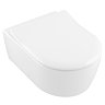 Villeroy and Boch Avento DirectFlush CeramicPlus Rimless Wall Hung Toilet + Soft Close Seat - 5656RS