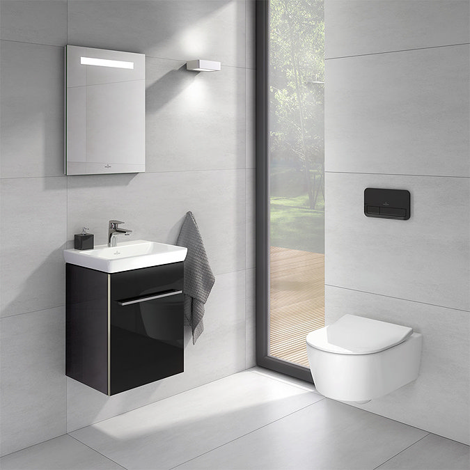 Villeroy and Boch Avento DirectFlush CeramicPlus Rimless Wall Hung Toilet + Soft Close Seat - 5656RS