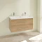 Villeroy and Boch Avento Nordic Oak 1000mm Wall Hung 2-Drawer Double Vanity Unit Profile Large Imag