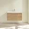 Villeroy and Boch Avento Nordic Oak 1000mm Wall Hung 2-Drawer Vanity Unit  Feature Large Image