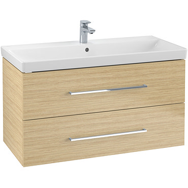 Villeroy and Boch Avento Nordic Oak 1000mm Wall Hung 2-Drawer Vanity Unit  Profile Large Image