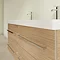 Villeroy and Boch Avento Nordic Oak 1200mm Wall Hung 4-Drawer Double Vanity Unit  In Bathroom Large 