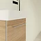 Villeroy and Boch Avento Nordic Oak 360mm Wall Hung Vanity Unit with Left Bowl Basin In Bathroom La