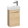 Villeroy and Boch Avento Nordic Oak 360mm Wall Hung Vanity Unit with Left Bowl Basin Large Image