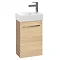 Villeroy and Boch Avento Nordic Oak 360mm Wall Hung Vanity Unit with Left Bowl Basin Large Image