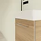 Villeroy and Boch Avento Nordic Oak 360mm Wall Hung Vanity Unit with Right Bowl Basin In Bathroom L