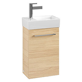 Villeroy and Boch Avento Nordic Oak 360mm Wall Hung Vanity Unit with Right Bowl Basin Medium Image