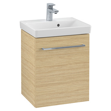 Villeroy and Boch Avento Nordic Oak 450mm Wall Hung 1-Door Vanity Unit  Profile Large Image