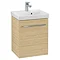 Villeroy and Boch Avento Nordic Oak 450mm Wall Hung 1-Door Vanity Unit Large Image