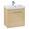 Villeroy and Boch Avento Nordic Oak 550mm Wall Hung 1-Drawer Vanity Unit Large Image