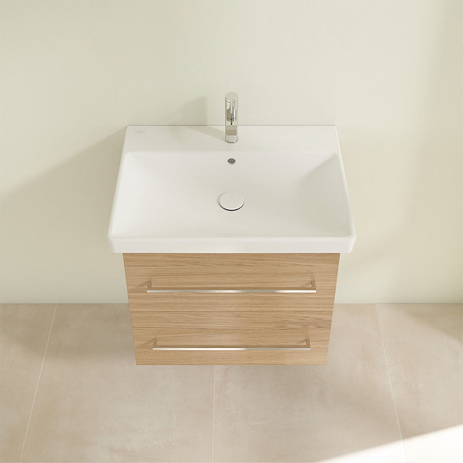 Villeroy and Boch Avento Nordic Oak 600mm Wall Hung 2-Drawer Vanity Unit  Standard Large Image