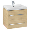 Villeroy and Boch Avento Nordic Oak 600mm Wall Hung 2-Drawer Vanity Unit Large Image