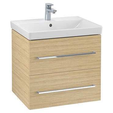 Villeroy and Boch Avento Nordic Oak 600mm Wall Hung 2-Drawer Vanity Unit  Profile Large Image