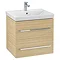 Villeroy and Boch Avento Nordic Oak 600mm Wall Hung 2-Drawer Vanity Unit Large Image