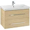 Villeroy and Boch Avento Nordic Oak 800mm Wall Hung 2-Drawer Vanity Unit Large Image