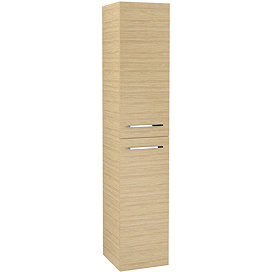 Villeroy and Boch Avento Nordic Oak Wall Hung Tall Cabinet Large Image