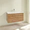 Villeroy and Boch Avento Oak Kansas 1000mm Wall Hung 2-Drawer Vanity Unit Profile Large Image