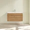 Villeroy and Boch Avento Oak Kansas 1000mm Wall Hung 2-Drawer Vanity Unit  Feature Large Image