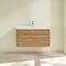 Villeroy and Boch Avento Oak Kansas 1000mm Wall Hung 2-Drawer Vanity Unit Feature Large Image