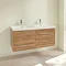 Villeroy and Boch Avento Oak Kansas 1200mm Wall Hung 4-Drawer Double Vanity Unit  Profile Large Imag
