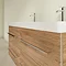 Villeroy and Boch Avento Oak Kansas 1200mm Wall Hung 4-Drawer Double Vanity Unit  In Bathroom Large 