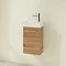 Villeroy and Boch Avento Oak Kansas 360mm Wall Hung Vanity Unit with Left Bowl Basin Profile Large