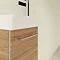 Villeroy and Boch Avento Oak Kansas 360mm Wall Hung Vanity Unit with Left Bowl Basin Standard Large