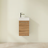 Villeroy and Boch Avento Oak Kansas 360mm Wall Hung Vanity Unit with Right Bowl Basin  Feature Large