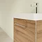 Villeroy and Boch Avento Oak Kansas 450mm Wall Hung 1-Door Vanity Unit In Bathroom Large Image
