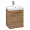 Villeroy and Boch Avento Oak Kansas 450mm Wall Hung 1-Door Vanity Unit Large Image