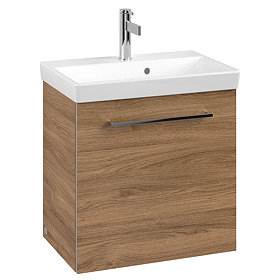 Villeroy and Boch Avento Oak Kansas 550mm Wall Hung 1-Drawer Vanity Unit Large Image