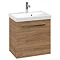 Villeroy and Boch Avento Oak Kansas 550mm Wall Hung 1-Drawer Vanity Unit Large Image