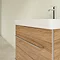 Villeroy and Boch Avento Oak Kansas 600mm Wall Hung 2-Drawer Vanity Unit In Bathroom Large Image